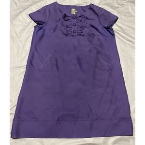 Women's Taylor Dress 100% Silk Purple Dress‎ Size 14